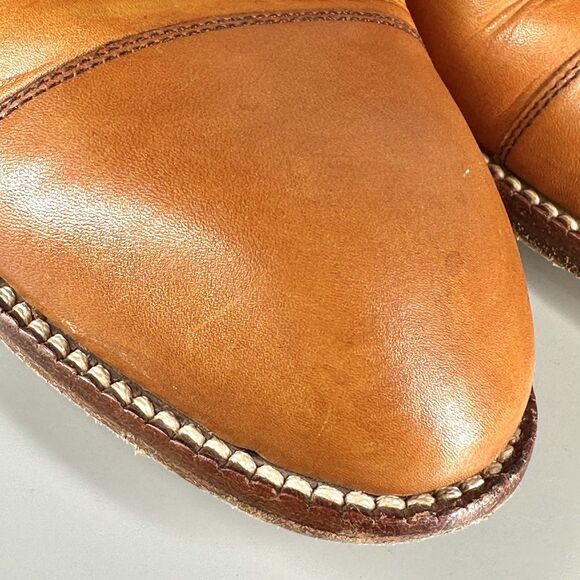 Beckett Simonon Cap Toe Oxford Dress Shoes Brown Leather Mens Size 7 Handcrafted main image 8